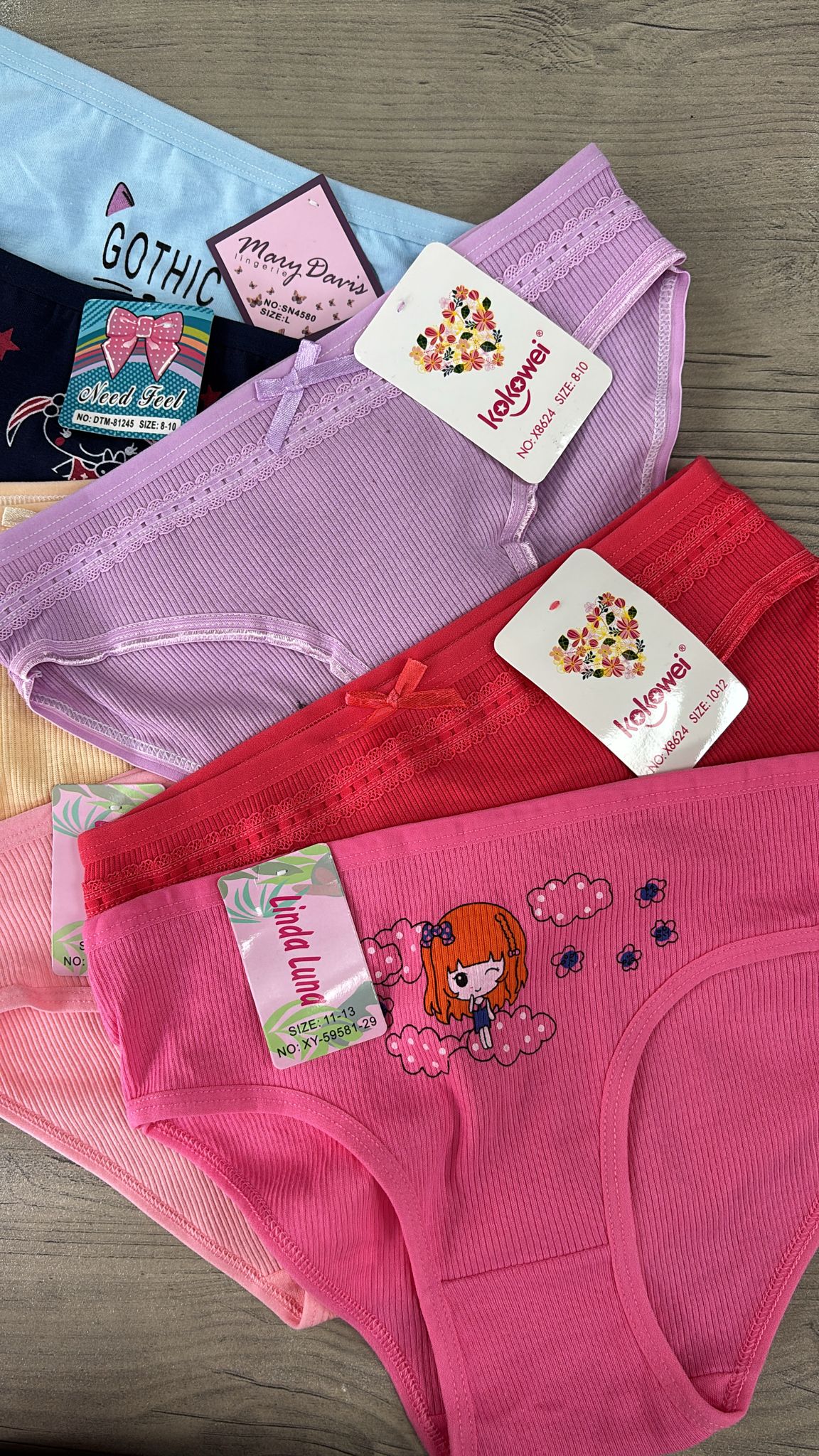 Pack de 6 bombachas de niña