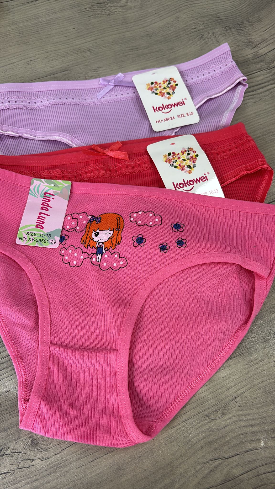 Pack de 6 bombachas de niña
