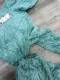 Pijama en dos piezas y capucha de dama