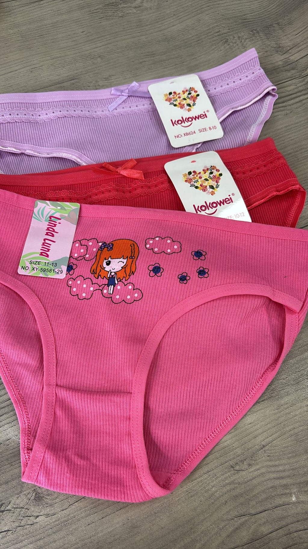 Bombachas de niña de algodón