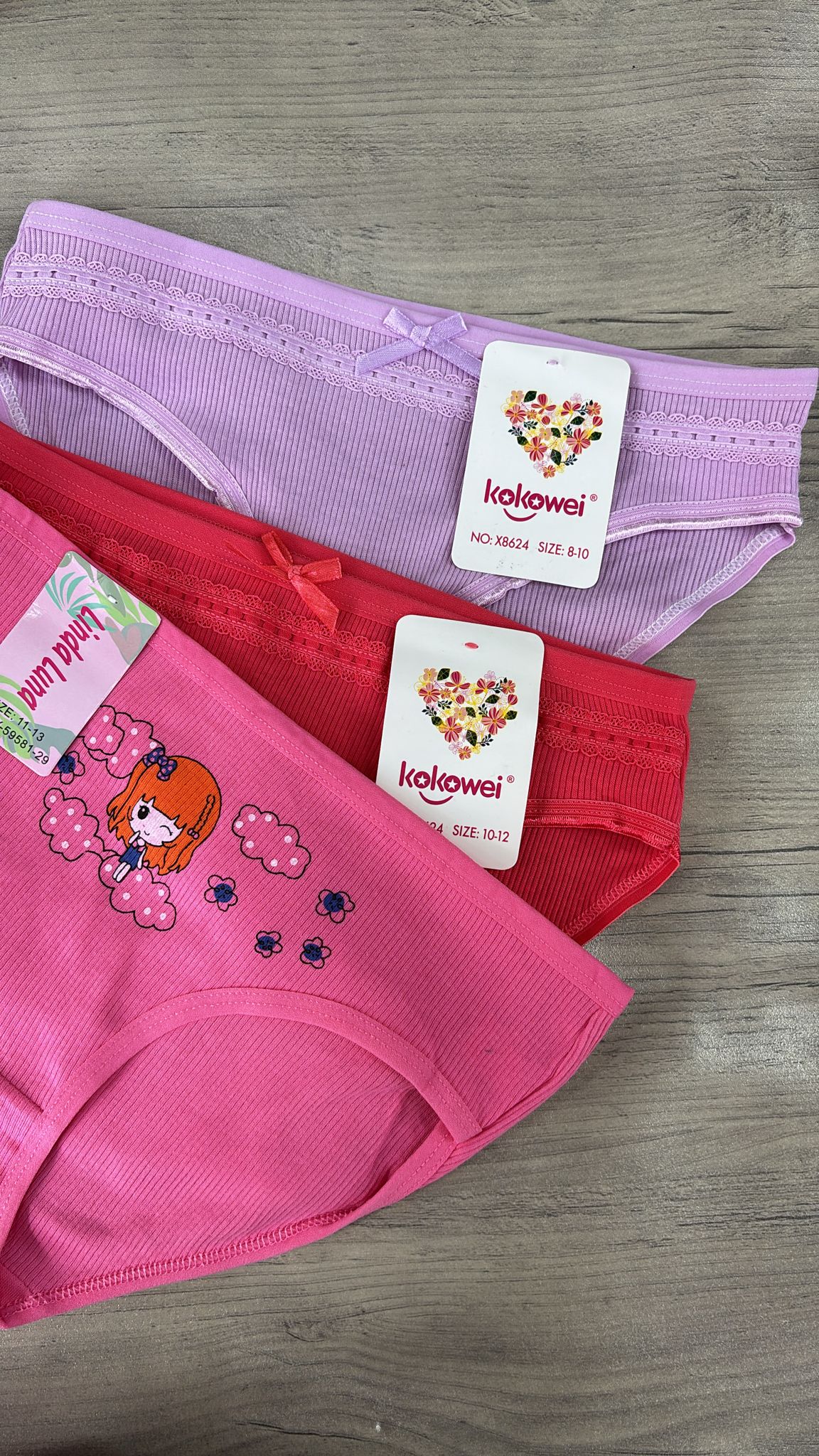 Pack de 6 bombachas de niña