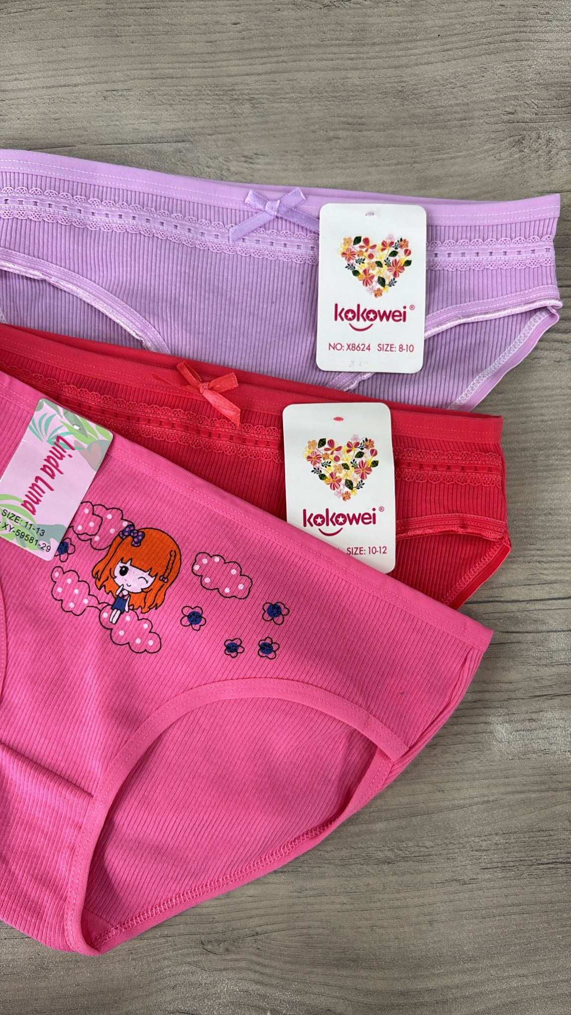 Pack de 6 bombachas de niña